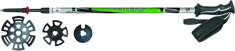 Alpina Sports Masters Bâtons de Ski et de randonnée 4 Saisons réglables Vert, Noir — Equipement ski