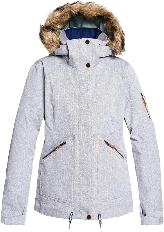 Roxy Meade Snow Jacket – 10k Waterproof, Pfas-free, Recycled Materials, Insulated Veste Femme (lot de 1) — Vetements ski