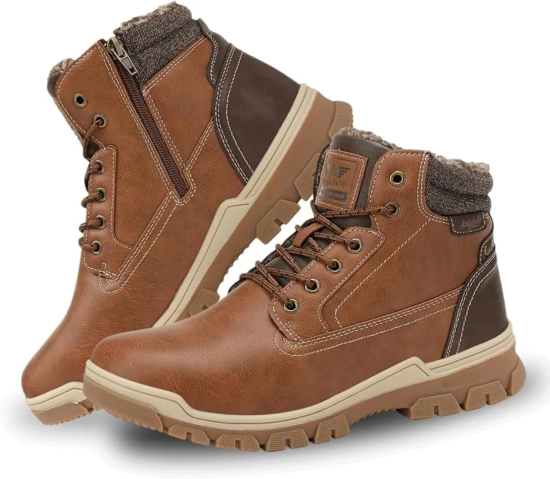 Chaussure Homme Hiver Fermeture éclair Bottes Fourrées Bottines Chaude — Equipement ski
