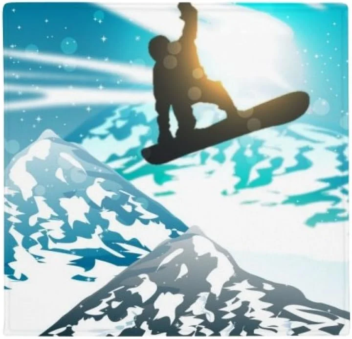 DIYthinker Hiver Skis Sport et Bâton de Ski Illustration Anti-Dérapant Tapis Ronde Pet Salle de Bain Salon Cuisine Porte 60, 50CM Cadeau 60X60Cm Multicolor — Equipement ski