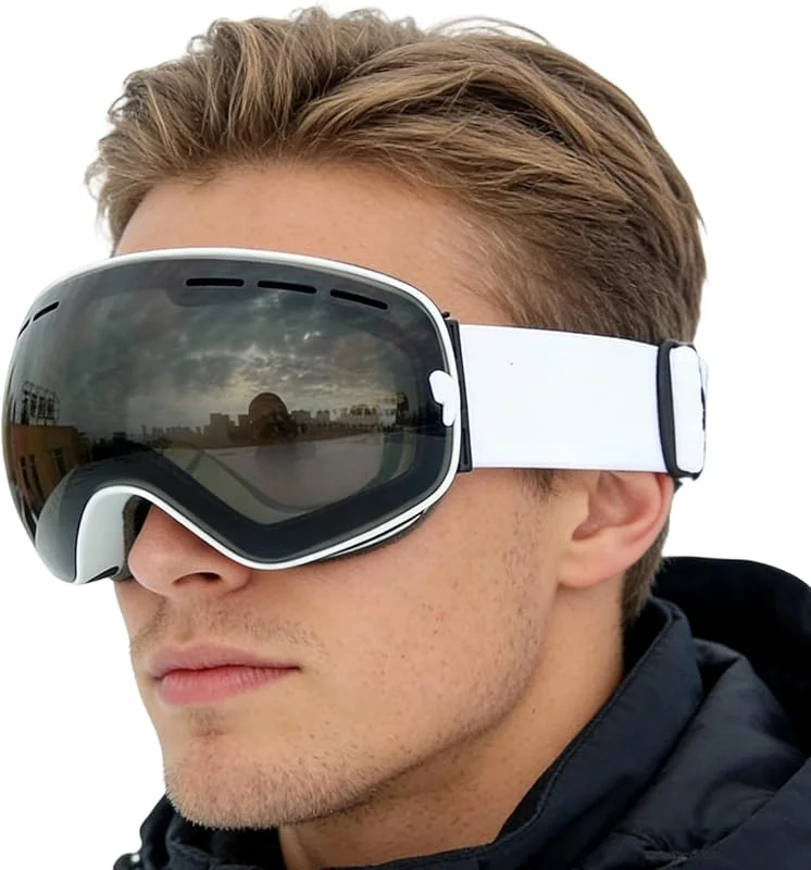 Lunettes de snowboard - Protection contre les rayons UV et anti-buée - Lunettes pour sports d'hiver et de neige, Pour vélo de plein air pour hommes, femmes, adultes, jeunes et enfants — Equipement ski