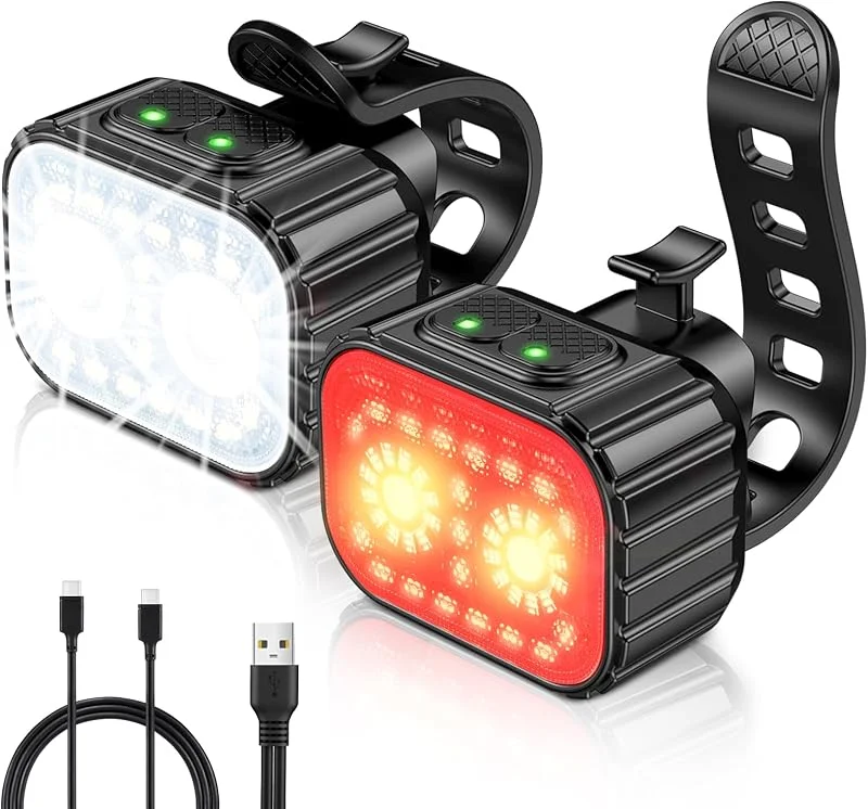 CIRYCASE Lumiere Velo Avant et Arriere, 8 + 12 Modes d'Éclairage Lampe Vélo — Vetements ski