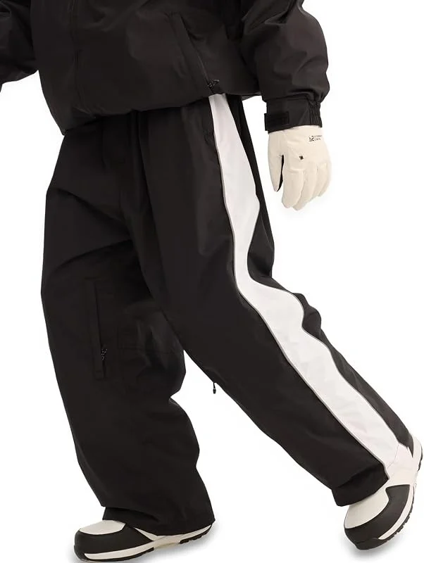 GSOU SNOW Homme Femme Pantalon Ski Baggy Rétro 20K Imperméable Snowboard — Vetements ski