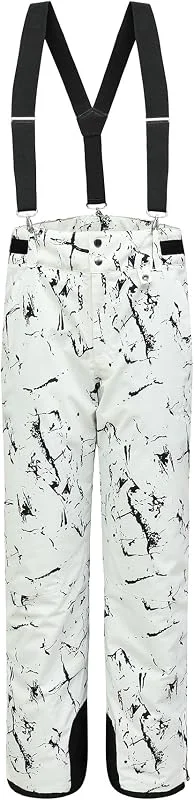BenBoy Femme Pantalon de Ski Softshell Imperméable Thermique Étanche Vent Salopette de Snow Hiver pour Randonnée Bretelles Amovibles de Montagne Neige Escalade — Vetements ski