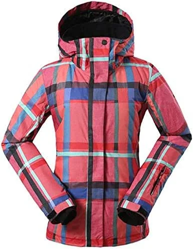 MU Veste de ski imperméable pour femme Veste de ski pour femme Coupe-vent Veste de neige imperméable Snowboarding Manteau de pluie Sportswear de plein air Hiver, rouge, Grand — Vetements ski