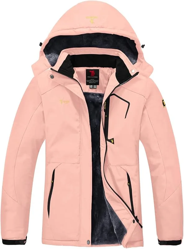 YSENTO Veste d'hiver imperméable pour femme - Veste de ski - Veste softshell chaude - Veste fonctionnelle avec capuche amovible — Vetements ski
