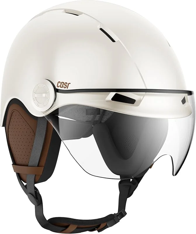 CASR Style - Casque Lifestyle Urbain pour Vélo & Trottinette Electrique - Visière Transparente & Cache-Oreille Amovibles - Confort Optimal pour Homme & Femme — Equipement ski