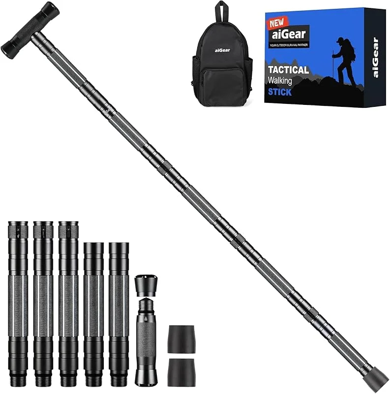 aiGear 5, 6, 7, 8 Tubes Bâtons de Randonnée Réglable en Aluminium — Equipement ski