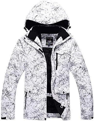 MU Femmes Veste imperméable ski Femmes & rsquo, S Ski Vestes d'hiver Extérieur Montagne Ski Snowboard imperméable coupe-vent costume neige Veste blanche d'hiver, blanc, Grand — Vetements ski