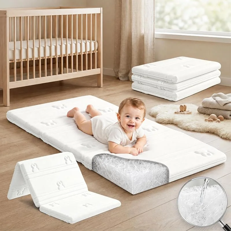Matelas Bébé Pliable 60 x 120 x 6 cm - pour Lit Bébé et Parc, en Fibre 3D Aérée Anti-Asphyxie et Anti-Acar, Respirant et Maintient sa Forme, Tout Lavable, Réversible : Côté Été, Côté Hiver — Vetements ski