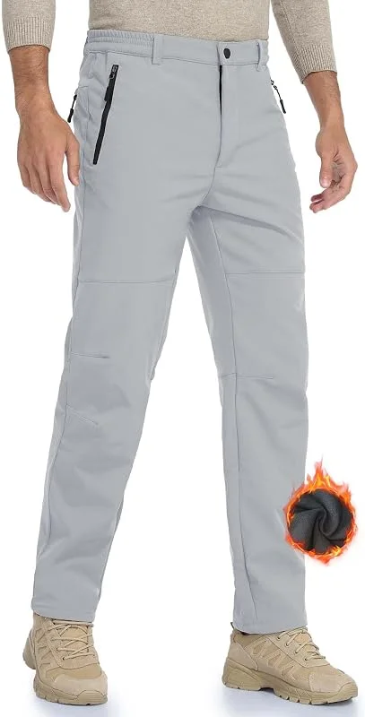 Pantalon Ski Randonnee Homme Imperméable Pantalon de Travail Thermique Étanche Coupe-Vent Hiver Pantalon de Montagne Neige Escalade — Vetements ski