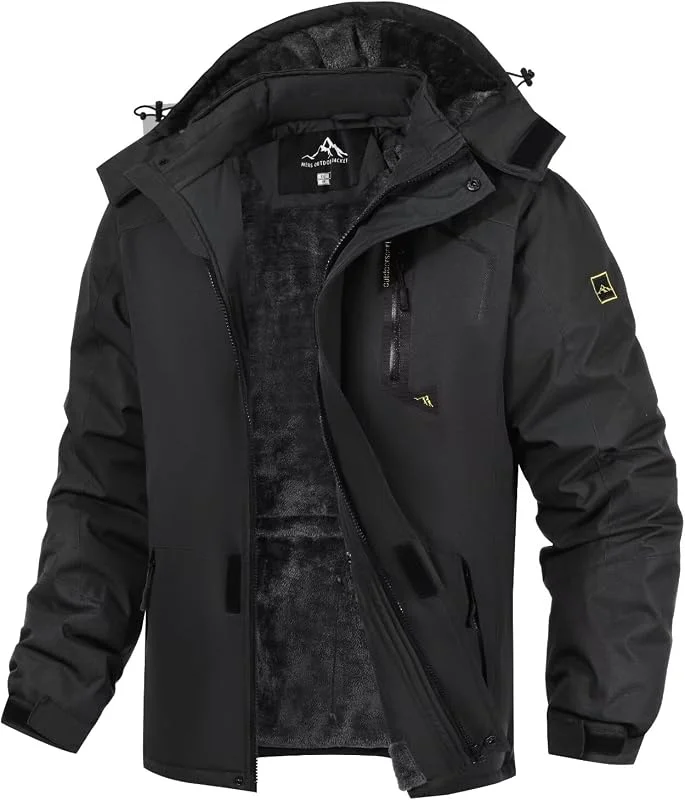 Veste Homme Imperméable Manteaux avec Capuche Amovible — Vetements ski
