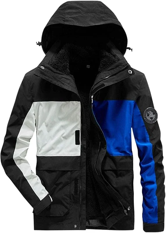 MU Veste de Ski Imperméable de 3 En 1 Pour Hommes - Couture À La Mode Chaude Manteau de Neige Hiver - Vestes de Pluie Coupe-Vent - Vestes de Snowboard, A, L — Vetements ski