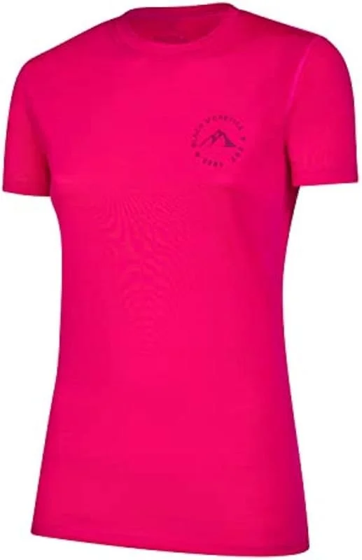 Black Crevice T-Shirt mérinos Femme I T-Shirt mérinos de Haute qualité I 70% Laine mérinos & 30% Polyester (PES) I T-Shirt mérinos Femme thermorégulateur I T-Shirt sans mulesing Femme — Vetements ski