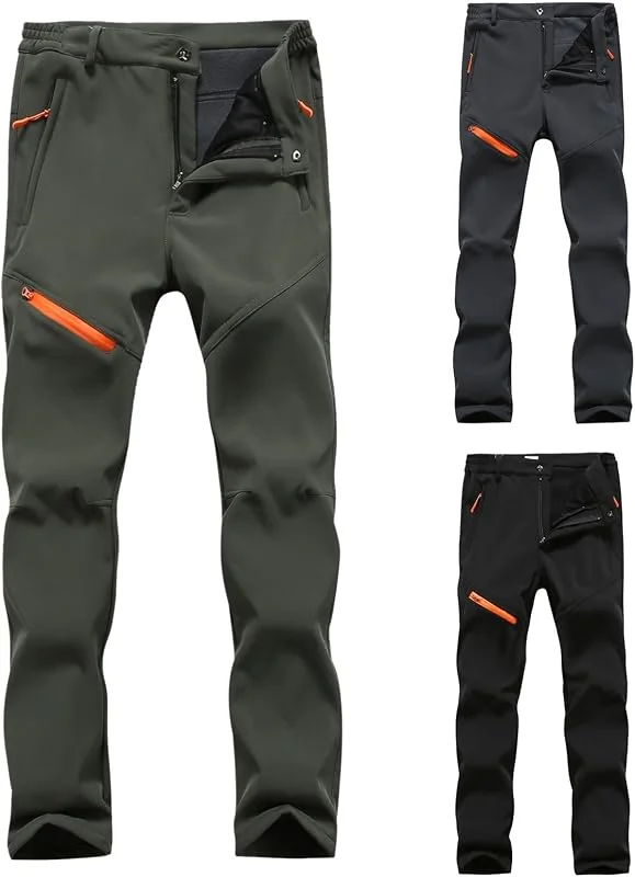Pantalon d'extérieur pour homme - Pantalon de randonnée d'hiver - Imperméable - Coupe-vent - Pantalon softshell - Pantalon d'extérieur - Doublure chaude - Pantalon de ski - Pantalon de travail — Vetements ski