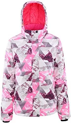 MU Veste de ski imperméable femmes'S Indestruct et respirante Veste de ski imperméable isolé Snowproof Mesdames chaud Veste d'hiver, Rose, Petit — Vetements ski