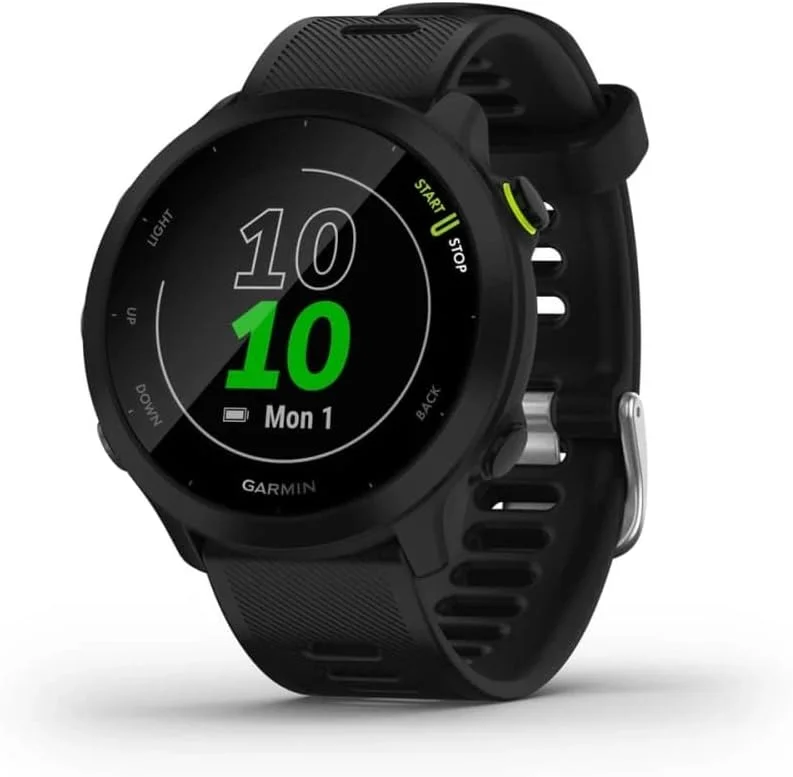 Garmin Forerunner 55, Montre GPS connectée de Running, Noir, Boîtier 42mm — Vetements ski