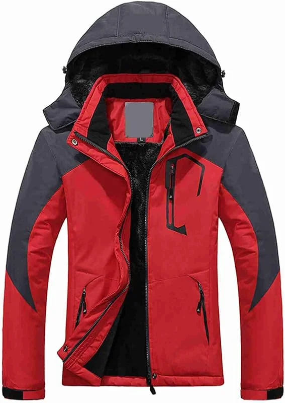 HUIOP Femmes Montagne Veste Shell Imperméable Veste De Ski Veste Coupe-Vent Hiver Veste Chaude pour Camping Randonnée Ski, Veste de ski d' — Vetements ski