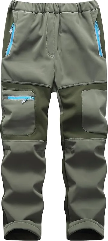 Pantalon Ski Randonnée Enfant Imperméable Doublé Polaire — Vetements ski