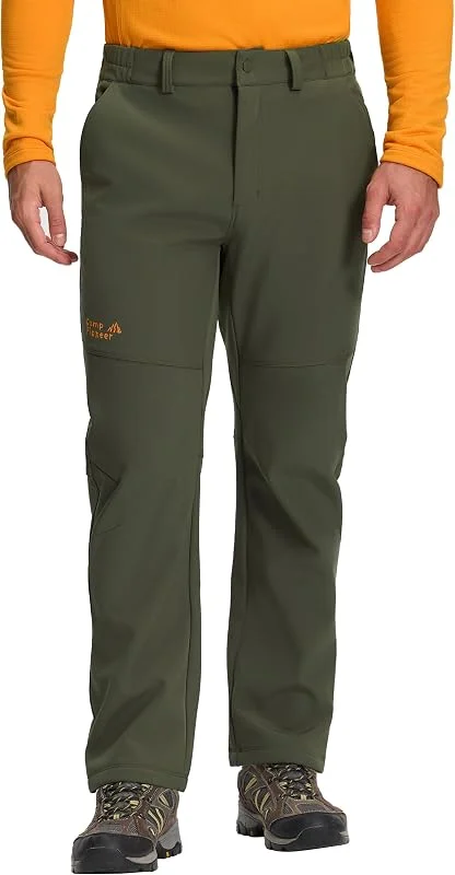 Pioneer Camp Pantalon softshell pour homme - Pantalon d'extérieur chaud doublé en polaire - Imperméable et coupe-vent - Pantalon de trekking d'hiver - Pantalon de randonnée — Vetements ski