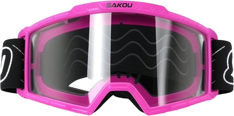 SAKOU Anti-buée Lunettes Moto Cross Enfants et Adolescents, pour moto, Motocross, Vélo Tout-terrain et Quad, pour Garçons et Filles âgés de 3 à 12 ans — Equipement ski