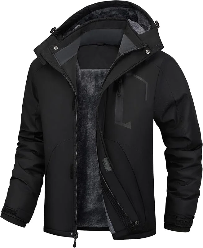 Veste de Ski Homme Imperméable Polaire Coupe-Vent Hiver Chaud Neige — Vetements ski