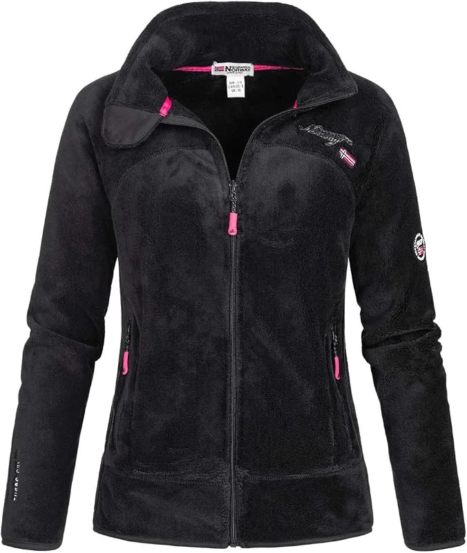 Geographical Norway UPALINE Lady - Polaire Chaude Douce Femme Confortable - Veste Hiver Chaud Femmes Doux - Sweat Epais Longues Manches - Pull Parfait Fourrure Confort — Vetements ski