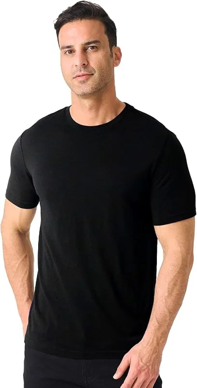 Merino Protect T-Shirt Homme Laine Mérinos Anti-Odeur Léger Fonctionnel sous-Vêtement Randonnée Voyage — Vetements ski