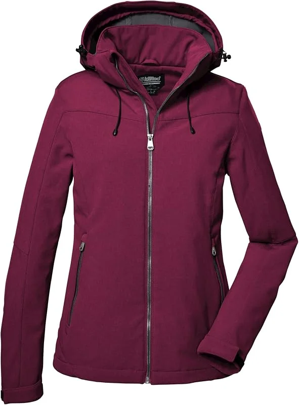 Killtec Damen Softshelljacke Veste softshell, veste d'extérieur avec capuche amovible Femme — Vetements ski