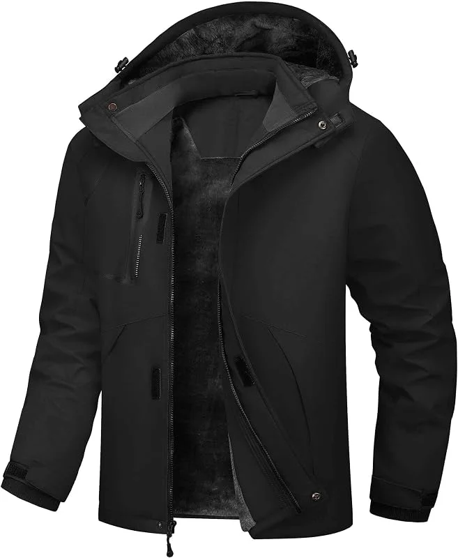 Veste de Ski Homme Imperméable Polaire Coupe-Vent Manteau Chaud — Vetements ski