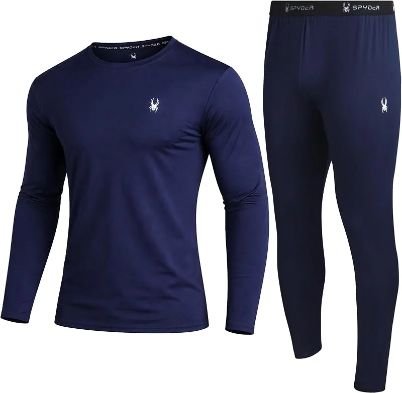 Spyder Ensemble Haut et Bas Thermiques pour Homme – Chemise Thermique doublée en Polaire pour Homme et Legging Long — Vetements ski