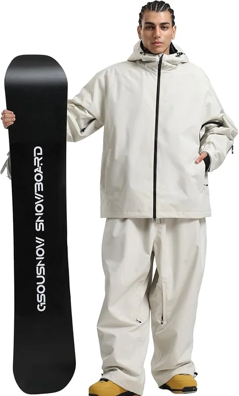 GSOU SNOW Ensemble Veste et Pantalon de Snowboard Homme Baggy Oversized — Vetements ski