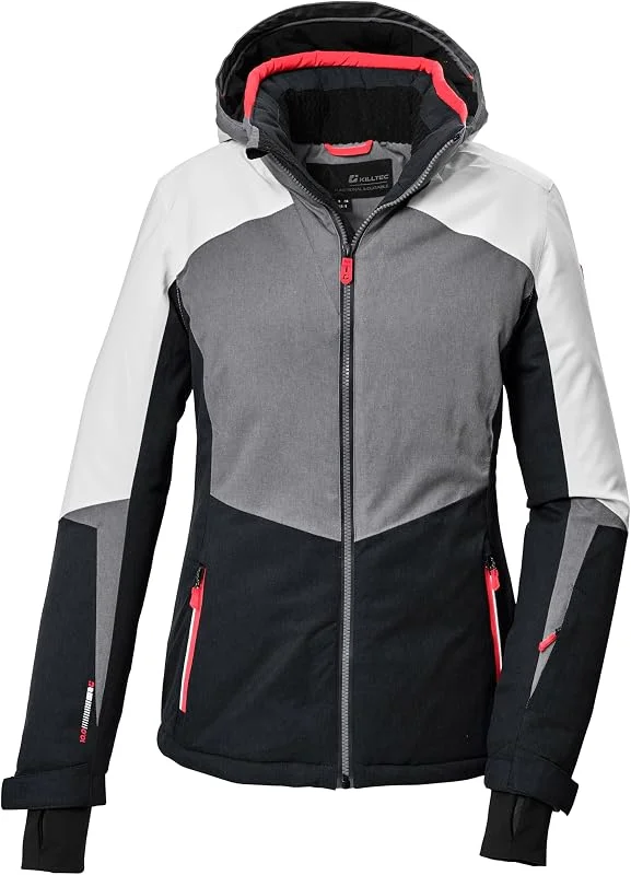 killtec Ksw 66 Wmn Ski Jckt Veste de ski, fonctionnelle avec capuche amovible et jupe pare-neige Femme — Vetements ski