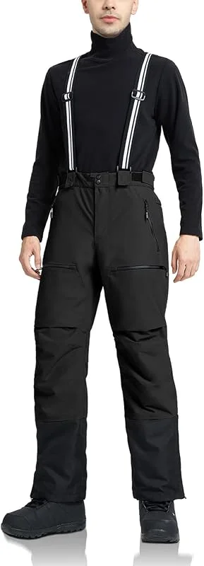 Pioneer Camp Pantalon Ski, Snowboard pour Homme-Imperméable-Isolant-Guêtres Pare-Neige-Bretelles Amovibles pour Hiver — Vetements ski