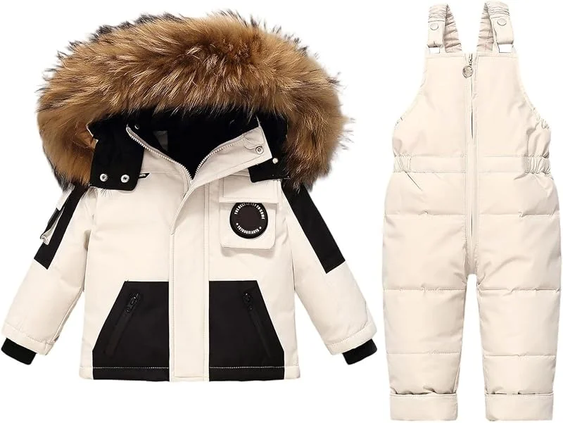 Générique Combinaison de ski isolée pour filles, salopette avec veste, idéale pour les jeux d'extérieur par temps froid. — Vetements ski