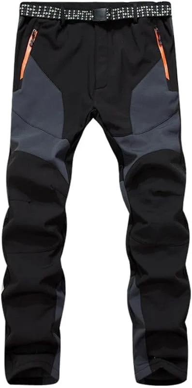 Pantalon de randonnée pour homme - Imperméable - Coupe-vent - Doublure chaude - Pantalon de ski - Pantalon softshell chaud - Pantalon d'hiver - Pantalon d'extérieur - Pantalon de snowboard — Vetements ski