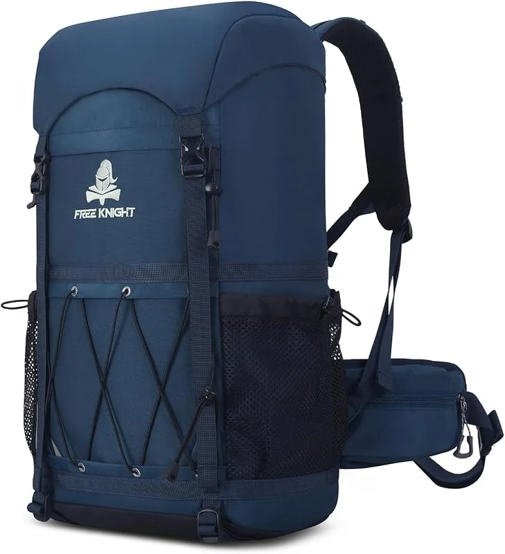 Bseash Sac à dos de randonnée imperméable 40 L avec housse de pluie, sac de voyage pour le camping, l'escalade, le cyclisme, le ski — Equipement ski