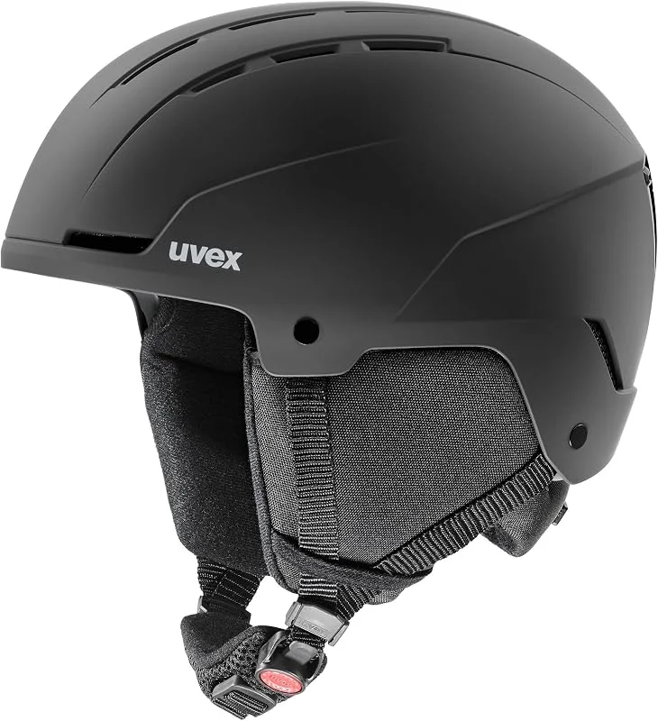 uvex Glance - Casque de Ski léger pour Adults - réglage de la Taille Individuel - Ventilation optimisée - Black Matt - 54-58 cm — Equipement ski