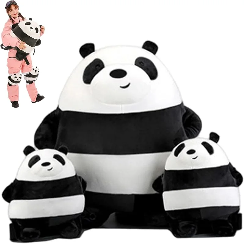 Snowboard Butt Pad 3 pièces, Ensemble Mignon 3D Panda Snowboard genouillères et Fesses Pad Doux rembourré équipement de Protection de Ski pour Adultes Enfants Scooters Patinage — Equipement ski