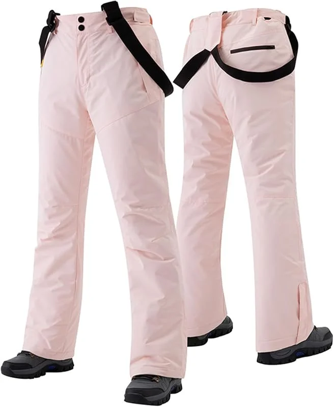Pantalon d'hiver imperméable pour femme - Pantalon de ski avec bretelles - Pantalon de trekking - Combinaison chaude - Salopette d'hiver - Salopette de snowboard - Unisexe - Pour l'extérieur — Vetements ski