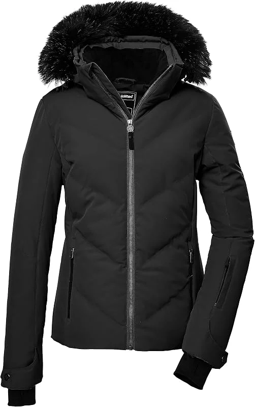 Killtec Ksw 58 Wmn Ski Qltd Jckt Veste de ski, veste matelassée avec capuche amovible et jupe pare-neige Women´s — Vetements ski