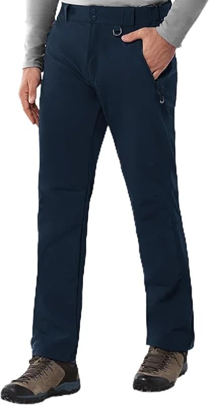 33, 000ft Pantalon Softshell pour Hommes, Pantalon de Ski Coupe-Vent imperméable, Pantalon d'extérieur doublé en Polaire Chaude pour Camping, randonnée, randonnée — Vetements ski