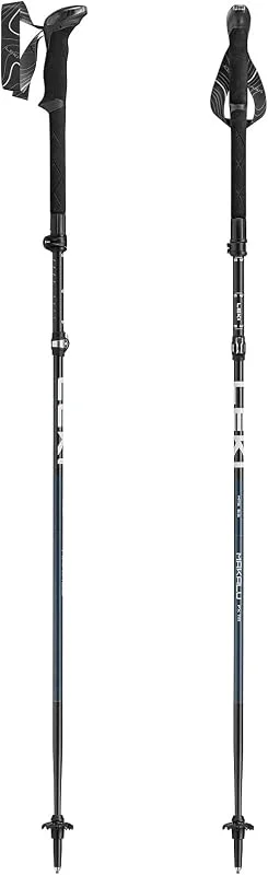 LEKI Makalu FX TA Bâtons de randonnée pour Homme et Femme, Bâtons de Trekking Pliables en Aluminium (100-130 cm) avec Plateau de Trekking, Réglable avec poignée Aergon Air — Equipement ski