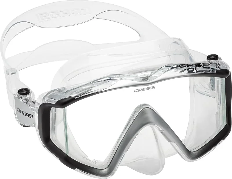 Cressi Liberty 3 Windows Mask Clear SIL. Black, Silver — Equipement ski