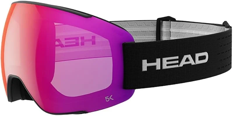 HEAD Magnify 5k Lunettes de Ski et de Snowboard Unisexe, Rouge, Noir, Taille Unique — Equipement ski