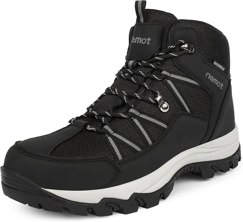 riemot Chaussures de Randonnée Femme Légères Chaussures de Marche Montantes Respirantes Antidérapantes Confort Amorti pour Trekking Sport Marche Camping Protection Outdoor — Equipement ski