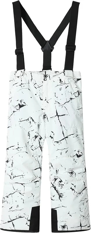 BenBoy Ski de Pantalon Enfant Softshell Imperméable Thermique Étanche Vent Bretelles Amovibles arrière de Hiver Snow pour de Randonnée Neige Salopettes Filles Garçons — Vetements ski
