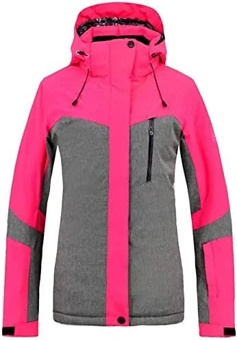 MU Veste de ski imperméable ski imperméable femmes VESTE coupe-vent extérieur Montagne Vestes d'hiver Parka, Rose, *-Grand — Vetements ski