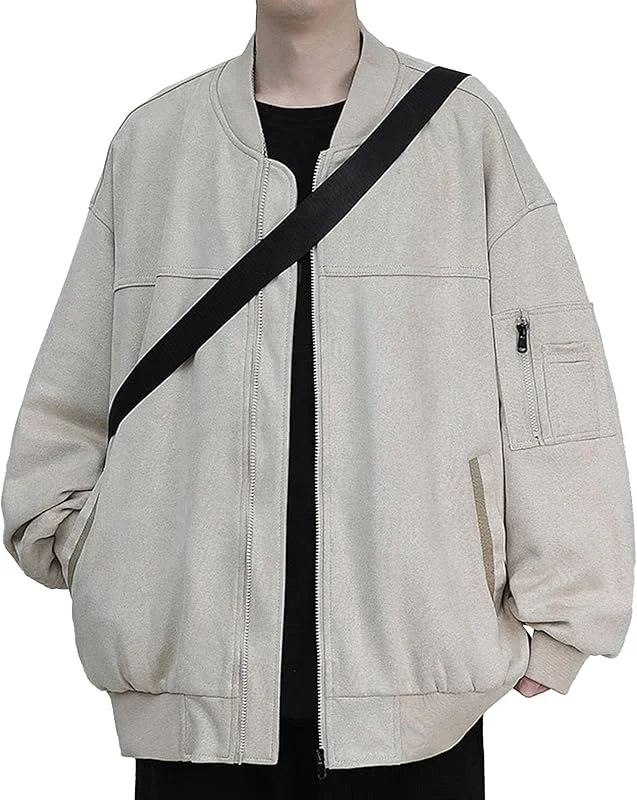ZDJSWJ Hommes col montant LAINE VESTE zip doublure coupe-vent hiver veste Slim léger softshell manteau — Vetements ski