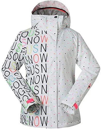 MU Veste de ski imperméable pour femme Veste de ski de montagne imperméable pour femme Veste de pluie coupe-vent Veste de snowboard Veste d'hiver chaude et imperméable Veste doublée d'hiver, blanc, Gra — Vetements ski
